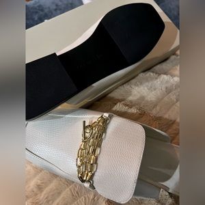 Open Edit winter white mules